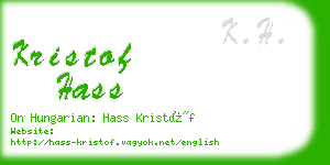 kristof hass business card